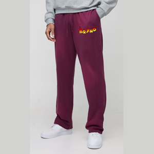 Pantalon de jogging décontracté pour homme, style hip-hop, coupe large, taille mi-haute, avec impression personnalisée, en coton délavé, style streetwear, 2026 - Product Image 1