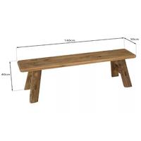 Banc d'intérieur rustique en bois massif recyclé, style antique, en pin récupéré pour bar à domicile ou table à manger pour restaurant