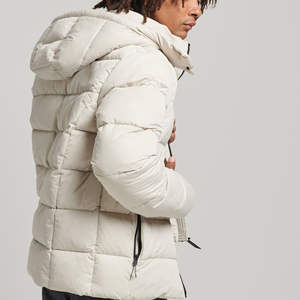 Veste coupe-vent imperméable, couleur unie, hiver, chaude, rembourrée, polyester, coton, matelassée, polaire, doudoune pour homme - Product Image 4