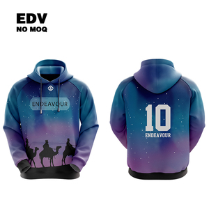 Sublimación personalizada All-Over Print Hoodie para tallas grandes hombres sudaderas de hombre - Product Image 2