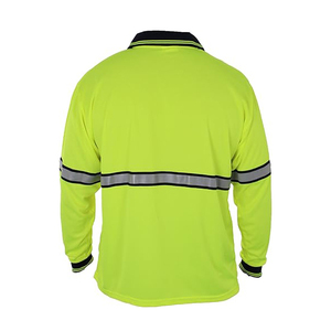 เสื้อโปโลแขนยาวสะท้อนแสงแห้งเร็วเสื้อทำงานระบายอากาศได้ดี - Product Image 3