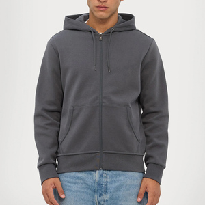 Wholesale Men's Hoodie Full <b>Zip</b> Heavy Cotton Jacket with Pocket Custom Winter Wear Men's Hoodies Manufacturer - Product Image 5