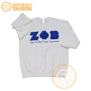 เสื้อสเวตเชิ้ตคอกลมปักลาย Zeta Phi Beta สำหรับผู้หญิง ผลิตตามสั่งขายส่ง ผ้าฝ้ายฟลีซ ระบายอากาศได้ดี - Product Image 6