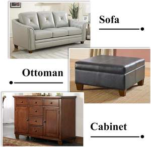 Patas cuadradas personalizables de madera maciza de caucho para muebles para comedor/Cocina/sala de estar Placa de Metal integrada para sofá silla - Product Image 4