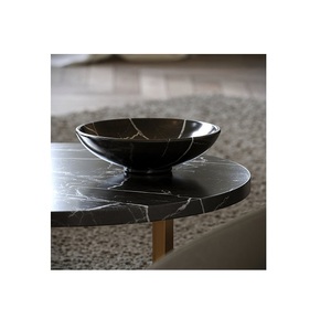 ชามเสิร์ฟผลไม้และขนมหินอ่อนสีดำล้วนสำหรับงานหนัก - Product Image 2