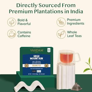 VAHDAM, High Mountain <b>Oolong</b> <b>Tea</b> Bags (100 Count) - Product Image 3