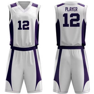 OEM Sublimación en blanco Jersey Baloncesto Imprimir Color Vestidos rojos Tallas grandes Logo Personalizado Reversible Baloncesto Jersey - Product Image 4