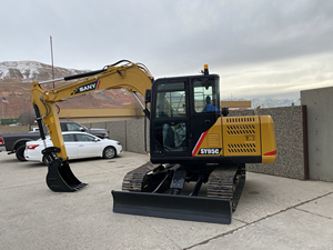 Miniexcavadora Sany SY95C Amarilla, Equipo de Construcción de Uso Pesado - Product Image 1