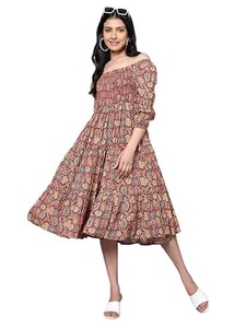 Vestido bohemio floral de algodón, vestido de verano hecho a mano para mujer, ropa informal ligera, Vestido corto para vacaciones o Playa, ropa elegante - Product Image 5