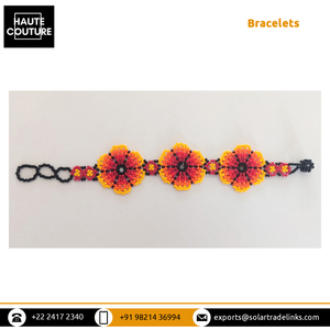 Bracelets de poignet pour femmes en perles japonaises Jaco de haute qualité, 15 cm de long, design floral artisanal, bracelets tendance - Product Image 6