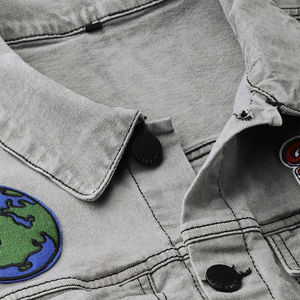 Veste en jean pour homme vintage imperméable à l'eau en tissu 100% coton à boutons - Streetwear 2025 - Product Image 5