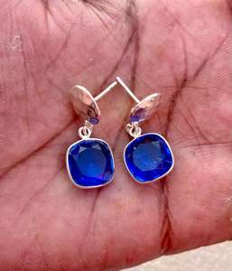 Pendiente de tanzanita hecho a mano de Plata de Ley 925, hermoso pendiente de mujer, hermosa joyería de tanzanita - Product Image 2