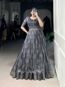 Women's Floral Print Anarkali Kurta Set with Pants & Dupatta Ethnic <b>Designer</b> Kurti Dress Wholesale in India <b>Market</b> - Product Image 4