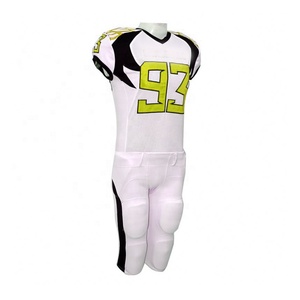 Vente en gros sur mesure maillot de football américain sergé de matériel sublimation maillot de football tissu maille polyester maillot de football - Product Image 4