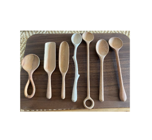 ไม้ธรรมชาติช้อนกาแฟไม้เนื้อแข็งสมุนไพรเยลลี่น้ําผลไม้นมช้อนเสิร์ฟอาหารช้อนไม้ด้ามยาว - Product Image 1