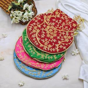 กระเป๋าคลัทช์งานปักลายสำหรับเจ้าสาว |   งานแต่งงาน และ ของชำร่วยถุงปอทลี |    กระเป๋าใส่เหรียญแบบเชือกผูก - Product Image 6