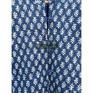 Veste réversible en coton matelassé unisexe cousue à la main impression bloc Kantha manteau fleuri durable pour femme - Product Image 3