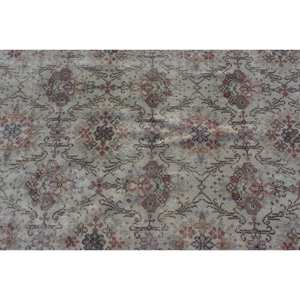 พรมตุรกีวินเทจคลาสสิกสีเบจ3.7 x 6.5ft ขนแกะเย็บปะติดปะต่อออกแบบยางรองหลังสำหรับโถงข้างเตียงทรงสี่เหลี่ยมผืนผ้า - Product Image 5