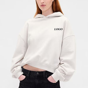 Sudadera con Capucha para Mujer, Diseño Sólido, Hombros Caídos, Talla Grande, Servicio OEM, Alta Calidad, Personalizable, Pedidos al por Mayor, Último Modelo 2026 - Product Image 1