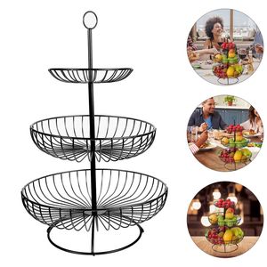 Panier à fruits et à pain en métal détachable à 3 couches pour les bureaux de cuisine à domicile - Product Image 5