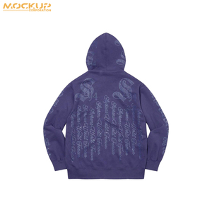 Sudadera con Capucha para Hombre, Estilo VVS, con Pedrería, Estampado Digital, Diseño de Araña Negra, Estilo Invernal, 500G - Product Image 3