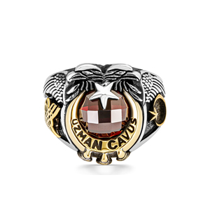 Anello in Argento Inciso con Tughra da Sargente Specialista - Product Image 2