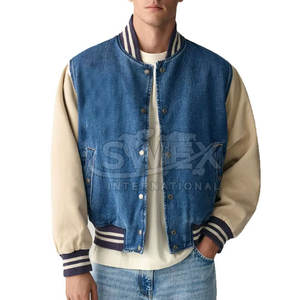 แจ็คเก็ตดีไซน์ล่าสุดสำหรับผู้ชาย ปี 2025 ใหม่ล่าสุด ขายส่ง แจ็คเก็ตยีนส์ใส่สบาย แจ็คเก็ตเลตเตอร์แมนสำหรับฤดูหนาว - Product Image 6