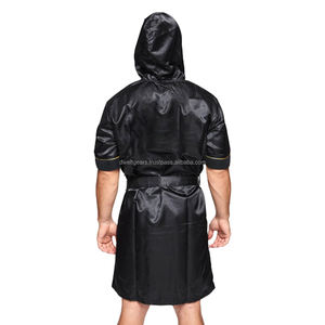 Conjunto de Bata de Boxeo con Logotipo Personalizado, Bata con Capucha de Satén para Caminar al Ring, Ropa de Boxeo Transpirable y Duradera, Venta al Por Mayor - Product Image 3