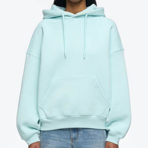 Sweat à capuche personnalisé pour femme avec poche, en molleton de coton surdimensionné, streetwear tendance - Product Image 3