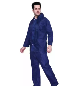 Traje de lluvia ligero de alta visibilidad para hombre, transpirable, reflectante, de poliéster, con capucha, bordado, impermeable, ropa de lluvia para motocicleta, nuevo - Product Image 3
