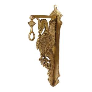 Antique Golden Brass 7.5 Inch <b>Wall</b> <b>Brackets</b> (Pack 2) Hand Forged <b>Heavy</b> <b>Duty</b> Metal <b>Wall</b> Hangers for Hanging Plants Diwali - Product Image 6