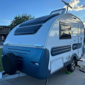 2026 Certificado por La UE El mejor remolque de caravana de lágrima blanco moderno ligero Mini RV de gran calidad para 4 personas - Product Image 1