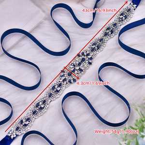 บริเดลลา BS119ML เข็มขัดประดับมุกและคริสตัลสีงาช้าง ปรับขนาดได้ เหมาะสำหรับงานแต่งงาน งานพรอม และงานพิธีการ - Product Image 3