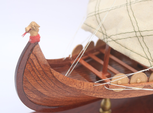 VIKING 45 HAUTE QUALITÉ 100% MODÈLE EN BOIS FAIT À LA MAIN BATEAU ARTISANAT 2024 _ NOUVELLE IDÉE PRODUIT DÉCORATIF DU VIETNAM - Product Image 5