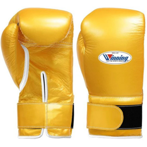 Gants de boxe professionnels en cuir doré avec fermeture velcro au poignet, gants d'entraînement et de sparring pour hommes et femmes - Product Image 1