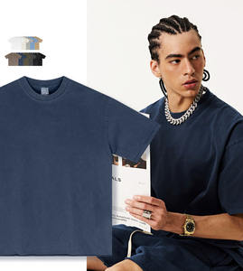 275gsm Summer Collection Camiseta suelta de algodón pesado Camiseta de manga corta con hombros caídos para hombres DDP Shipping - Product Image 2