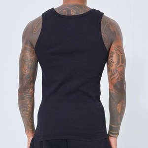 High Quality <b>Men'S</b> Tank Tops Square Cut Muscle <b>Ribbed</b> Tank Tops Custom Wholesale Fitness Wear Gym Stringer Tank Tops <b>Mens</b> - Product Image 5