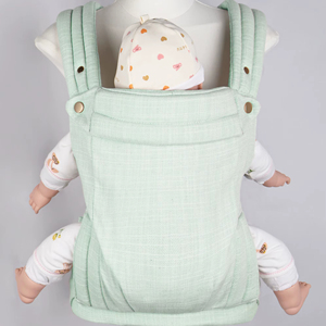 <span class=keywords><strong>Porte</strong></span>-bébé ergonomique vert clair en coton et lin, écharpe de portage pour nourrisson, siège de hanche pour nouveau-né, vente en gros - Product Image 1