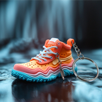 Llavero de PVC personalizado con diseño de zapatilla 3D, mini llavero de lona, bonito regalo promocional de dibujos animados, colgante de goma suave para bolso, recuerdo deportivo