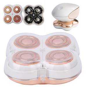 Depiladora Eléctrica de Repuesto de 4 Cabezales para Mujer, Depilación en Seco y Húmedo, Afeitadora Corporal con Pinzas, Funciona con Batería - Product Image 6