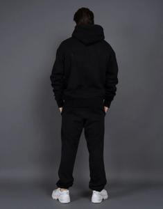 Automne hiver deux pièces hommes sport costume en peluche épaissi à capuche survêtement pantalons de survêtement couleur unie coupe ample mode sport - Product Image 2