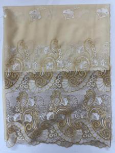 Pañuelo de Algodón Voile con Bordado de Encaje y Pedrería al Estilo Dubái, para Mujeres Musulmanas y Africanas, Uso Diario de Verano, Transpirable, Venta al Por Mayor - Product Image 4