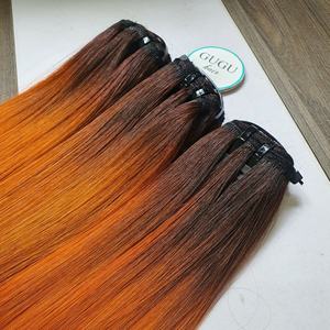 Extensions de cheveux humains vierges vietnamiens Orange Gugu Hair Super Double Drawn Single Weft, compatibles avec la permanente - Product Image 1