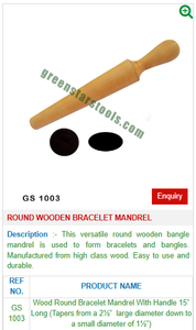 Mandrin rond en bois GS 1003 pour outils de bijouterie-Outils de bijouterie - Product Image 2