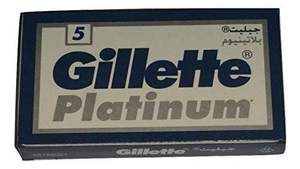 Cuchillas de afeitar de doble filo Gillette Platinum, paquete de 100, tarjeta expositora con 20 dispensadores, cuchillas de afeitar de acero inoxidable, venta al por mayor - Product Image 2