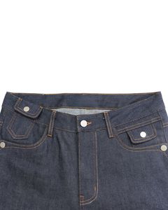 Jeans en denim à jambes larges pour hommes, bleu foncé, lavage brut, coupe ample, streetwear, pantalon décontracté en coton, vente en gros, OEM personnalisé - Product Image 4
