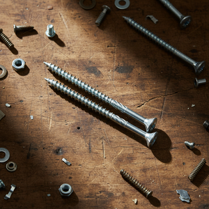 Tornillos Autorroscantes de Acero al Carbono de Grado Industrial, Métricos y en Pulgadas, con Cabeza Avellanada, Rosca Gruesa, para Madera Estructural - Product Image 1