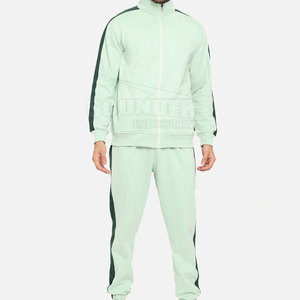 2025 nueva llegada chándales con cremallera chándales de alta calidad 100% algodón poliéster hombres chándal - Product Image 4