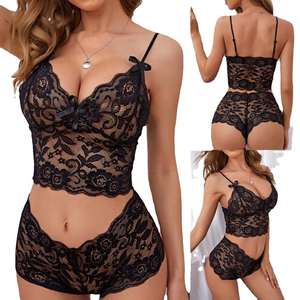 2026 New <b>Women</b> Summer <b>Sexy</b> Lingerie <b>Underwear</b> with Lace Rhinestone Bow Light Control-Retail Wholesale Cheap - Product Image 1