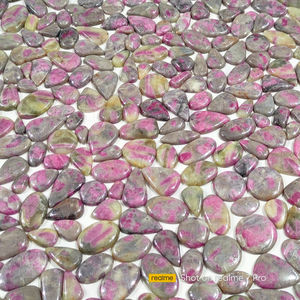 Rystal ubellite abochons est Rade IX Hape, tinta rystal uby holesale oose emstone para ewelry uby abochon - Product Image 4